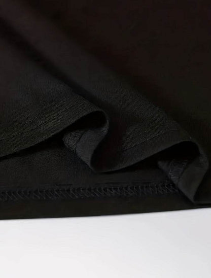 Black fabric close-up of faith inspired casual tee from Holy Mango Store Blessed Goods collection