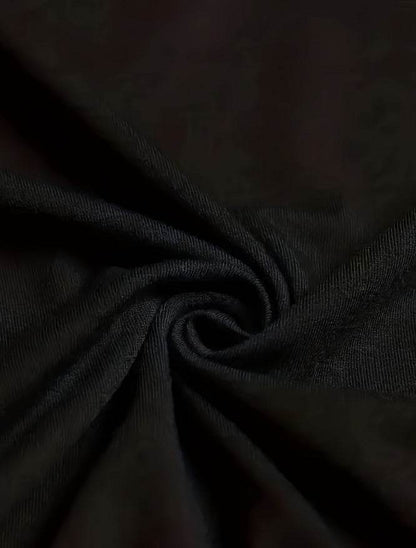 Close-up of black fabric texture for faith inspired t-shirt women from Holy Mango Store