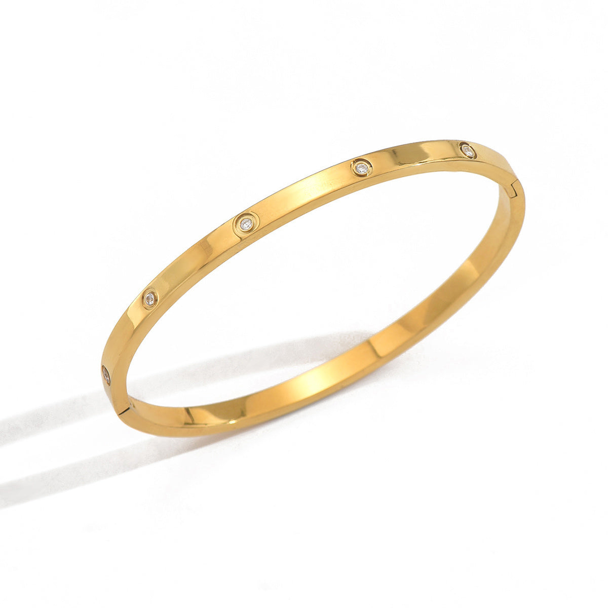 Gold Slim Cuff Bracelet – 18K Plated Minimalist Style