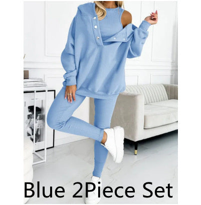 Women’s Vest Hoodie & Pants Set – Sleek 2‑ or 3‑Piece Active Luxe