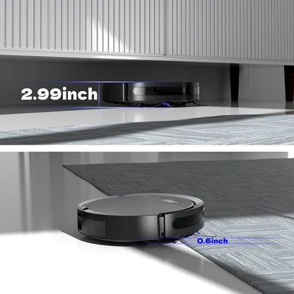Robot Vacuum And Mop, 3 In 1 Combo Cleaner For Home With Pet Hair And Hard Floor, 5000Pa Suction, 120 Mins Run Time,Self-Charging,Super Thin Body - Holy Mango Store