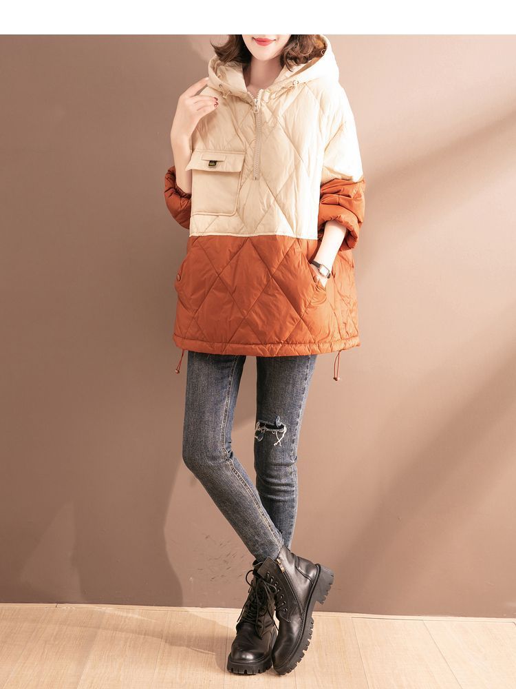 Lightweight Hooded Cotton Coat – Mid-Length & Cozy