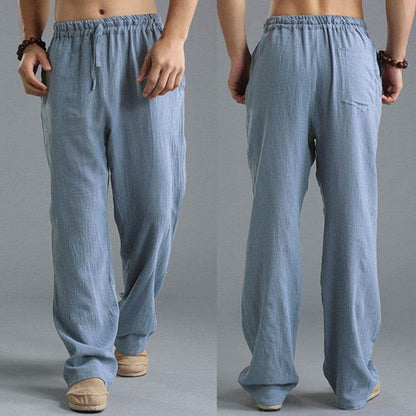 Men's Breathable Linen Loose Casual Sports Pants - Holy Mango Store