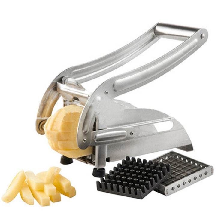 Holy Mango Store stainless steel vegetable cutter with interchangeable grid blades for fries and cubes