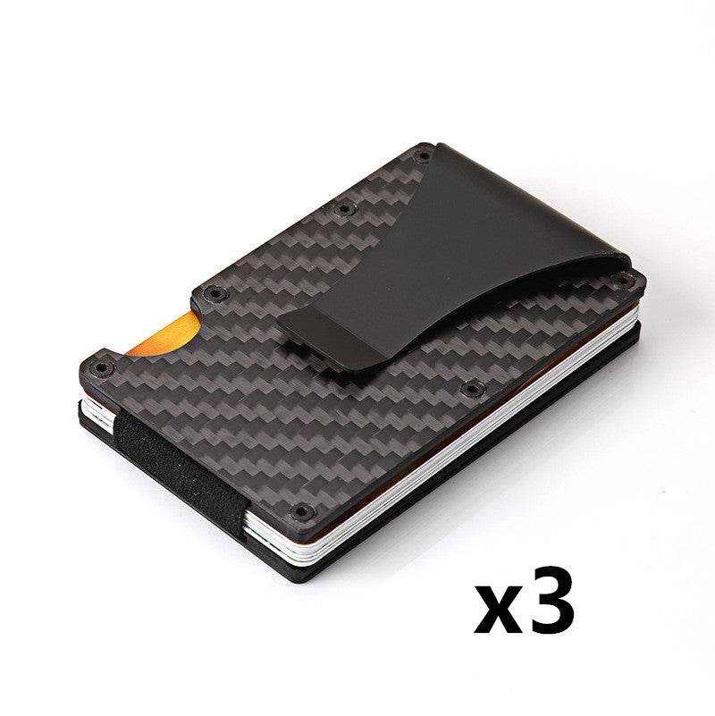 Holy Mango Store slim carbon fiber wallet for men with money clip and card holder in set of 3