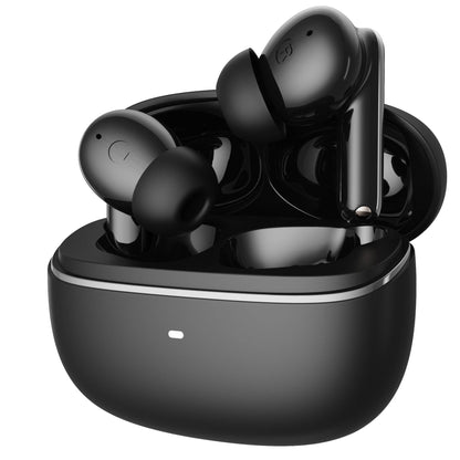 Holy Mango Store wireless bluetooth earbuds in sleek black with charging case for tech essentials